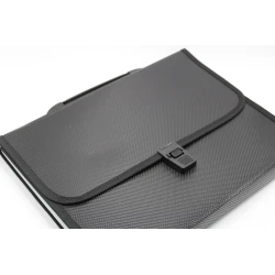 Black Document Organizer Folder with Handle