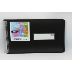 Chanyi Spiral Binder Clear Book – 30 Fixed Pockets with Extra Large Capacity