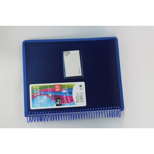 Chanxi Spiral Binder Clear Book – Extra Large Capacity with Elastic Closure Chanxi Spiral Binder Clear Book – Extra Large Capacity with Elastic Closure