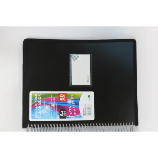Chanxi Spiral Binder Clear Book – Extra Large Capacity with Elastic Closure Chanxi Spiral Binder Clear Book – Extra Large Capacity with Elastic Closure