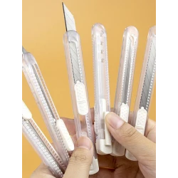 Multi-Use Utility Knives with Transparent Handle and Retractable Blades