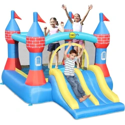 Happy Hop 9512 Inflatable Castle Bouncer with Double Slide