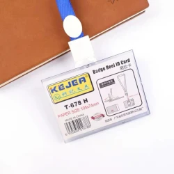 KEJEA T-678 H Badge Reel ID Card Holder with Lanyard