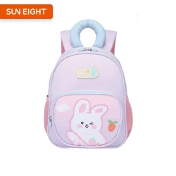 SUN EIGHT Children’s Pastel Bunny &amp; Strawberry Backpack – Cute and Playful Design