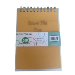 Start The Day – 50K Notebook – 15 × 10 cm – Plastic Cover Ruled Paper Yellow