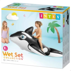 INTEX 58561 Whale Ride-On Inflatable Pool Float