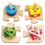Hape Creative Peg Puzzle – Wooden Peg Puzzle Board for Toddlers Promoting Fine Motor Skills &amp; Problem Solving - Hape