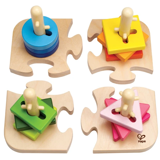 Hape Creative Peg Puzzle – Wooden Peg Puzzle Board for Toddlers Promoting Fine Motor Skills & Problem Solving