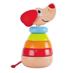 Hape Pepe Sound Stacker – Interactive Wooden Stacking Toy with Sound for Toddlers
