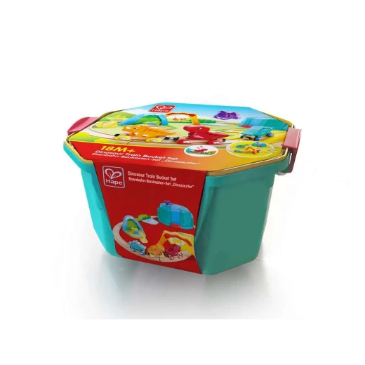 Hape Dinosaur Train Bucket Set – Wooden Railway Adventure with Prehistoric Twist - Hape - Image 2
