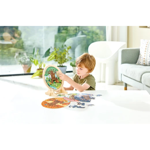 Hape 4 Seasons Layer Puzzle – Wooden Layered Puzzle for Learning About Nature’s Cycle - Hape - Image 2