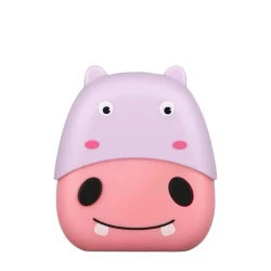 Cute Mini Multi-Function Hippo Device Includes Nail File, Cleaning Brush, USB Charging &amp; Built-In Light, Portable &amp; User-Friendly