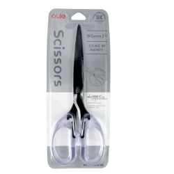 High-Quality Scissors with Transparent Handles and Black Blades