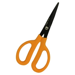 High-Quality Scissors with Black Blades and Orange Handles
