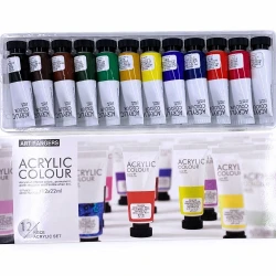 Art Rangers Oil Paint Set 12 Colors, 12 ml Tubes Rich Traditional Oil-Based Paints Vibrant Finish For Canvas &amp; Art Surfaces