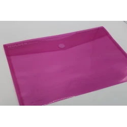 Transparent A4 Plastic File with Velcro Closure