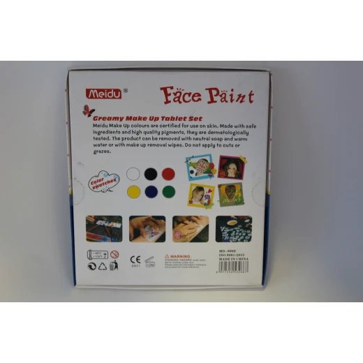 Meidu Face Paint Set – 6 Heart-Shaped Colours - Sstationery - Image 2