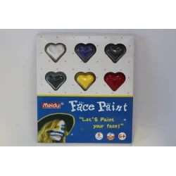 Meidu Face Paint Set – 6 Heart-Shaped Colours