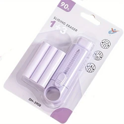 Sliding Eraser with Base and Refill Pieces