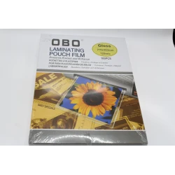 OBO Laminating Pouch Film, A4 Size (216x303 mm), 125 Microns, Glossy Finish, Pack of 100 Sheets for Documents, Photos &amp; Certificates