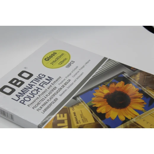 OBO Laminating Pouch Film, A4 Size (216x303 mm), 125 Microns, Glossy Finish, Pack of 100 Sheets for Documents, Photos &amp; Certificates - Stoys - Image 2