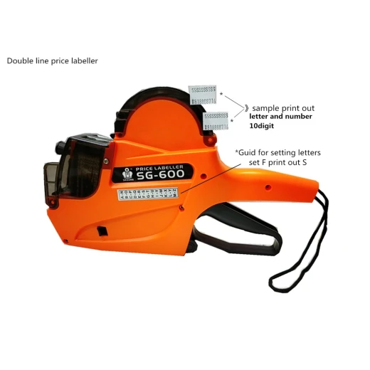 Sagun Manual Price Labeller SG-600, Orange Body with Clear Numeric Printing, Efficient Pricing Tool - Sstationery - Image 2