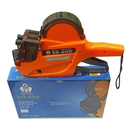 Sagun Manual Price Labeller SG-600, Orange Body with Clear Numeric Printing, Efficient Pricing Tool