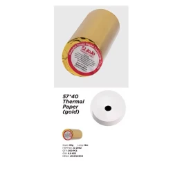 Thermal Paper Roll 57 × 40 - 12 Meters Length, 65g Paper Weight, Sold Separately, Ideal for POS Systems and Thermal Printers