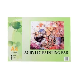 Acrylic Painting Pad A4 Size, 300gsm 10 Sheets, Acid-Free Paper for Acrylic Paints Heavyweight Artist Paper for Professional &amp; Student Use