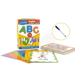 ABC Flashcards for Kids 26 Colorful Alphabet Learning Cards with Erasable Marker for Early Education