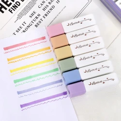 Mildliners Pastel Highlighter Set 6 Soft Colors with Dual Tips No Smudge, Smooth Writing Ideal for Notes, Journals, Art &amp; School Supplies
