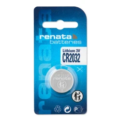 Renata CR2032 Lithium Battery, 3V, Swiss Made