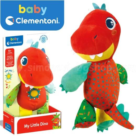 My Little Dino" – Interactive Plush Dinosaur for Babies 6 Months &amp; Up, by Clementoni - Clementoni - Image 5