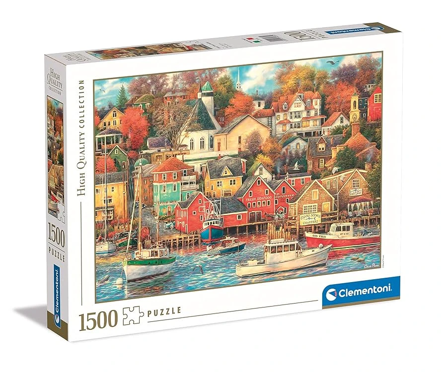 Clementoni – “Good Times Harbour” Puzzle – 1500 Pieces – Model 31685 – Made in Italy