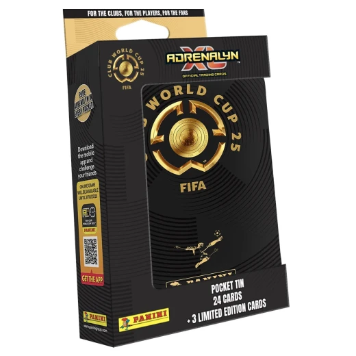 Panini Adrenalyn XL Pocket Tin – FIFA Club World Cup 2025 (24 Cards + 3 Limited Edition Cards)