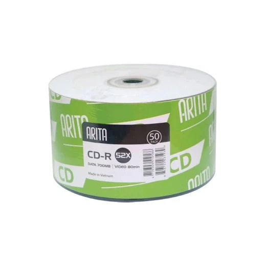 ARITA CD-R 700MB 52X 80-Min Disc Blank Recordable CD for Data, Music & Video Single Disc, Not in Pack Made in Vietnam