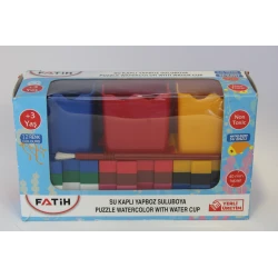 Children's Watercolor Set with Water Cups – 12 Colours