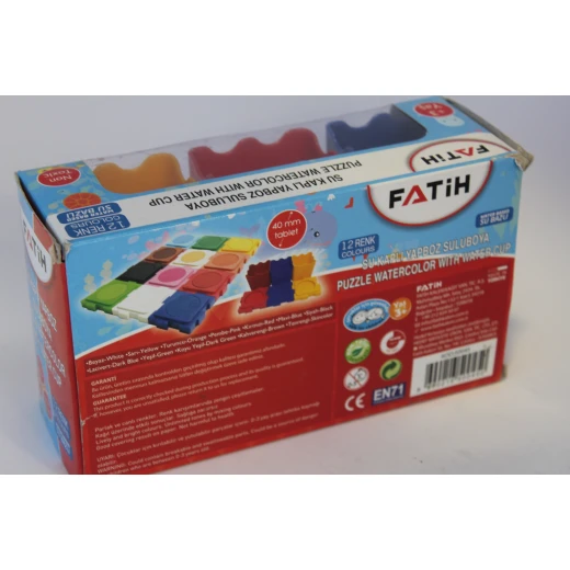Children's Watercolor Set with Water Cups – 12 Colours - Sstationery - Image 3