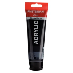 Amsterdam Acrylic Paint Oxide Black, 120 ml Opaque Acrylic Paint with Deep Coverage Intense Black Tone Standard Series For Canvas, Paper &amp; Wood