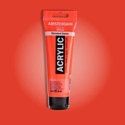 Amsterdam Acrylic Paint Naphthol Red Light, 120 ml Bright Opaque Red Acrylic High Coverage Standard Series For Canvas, Paper &amp; Wood