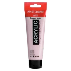 Amsterdam Acrylic Paint Light Rose, 120 ml Metallic Opaque Acrylic Paint for Canvas, Paper &amp; Wood Shimmering Finish Part of Specialties Series