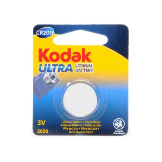 Kodak CR2016 Lithium Battery, 3V, 90mAh, for Electronic Devices Kodak CR2016 Lithium Battery, 3V, 90mAh, for Electronic Devices