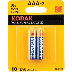 Kodak Max Super Alkaline AAA Battery, 1.5V, Pack of 2