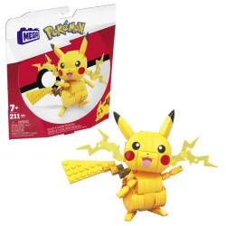 MEGA Construx Pokémon Pikachu Building Set – 211-Piece Construction Kit with Poseable Figure – Model GMD31 – by Mattel