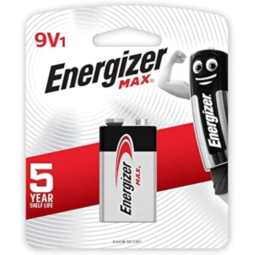 Energizer Max Alkaline 9V Battery, Long-Lasting, 5-Year Shelf Life Energizer Max Alkaline 9V Battery, Long-Lasting, 5-Year Shelf Life
