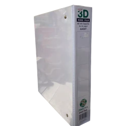 ZINATRA 3D White Ring File – 40mm Capacity – A4 Size – Model A403T