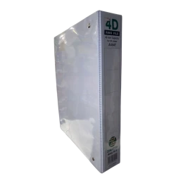 ZINATRA 4D White Ring File – 40mm Capacity – A4 Size – Model A404T