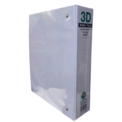 ZINATRA 3D White Ring File – 50mm Capacity – A4 Size – Model A503T