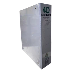 ZINATRA 4D White Ring File – 50mm Capacity – A4 Size – Model A504T