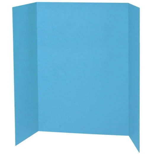 Tri-Fold Presentation Board Light Blue, Durable Foldable Display for Presentations and School Projects Tri-Fold Presentation Board Light Blue, Durable Foldable Display for Presentations and School Projects